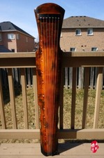 Chinese Antique Aged Fir Guqin 7-stringed Zither Instrument -- /