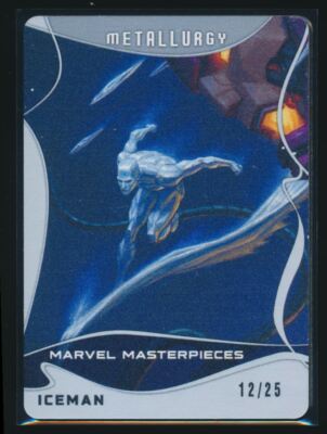 2022 Upper Deck Marvel Masterpieces Metallurgy Parallel #14 Iceman 12/25 Note: