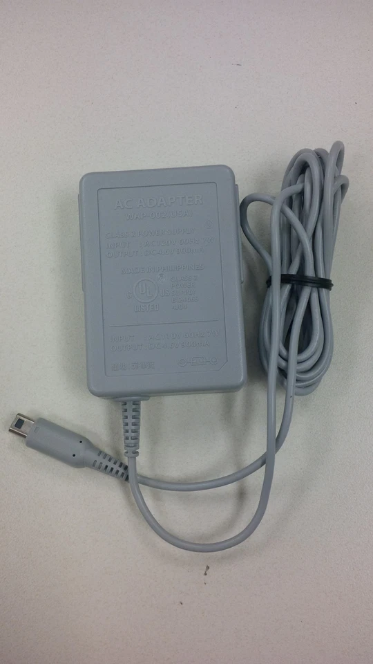 ORIGINAL NINTENDO NDSi/DSi XL/3DS/3DS XL WALL CHARGER/AC ADAPTER NEW, BULK PACK - Image 3 of 4