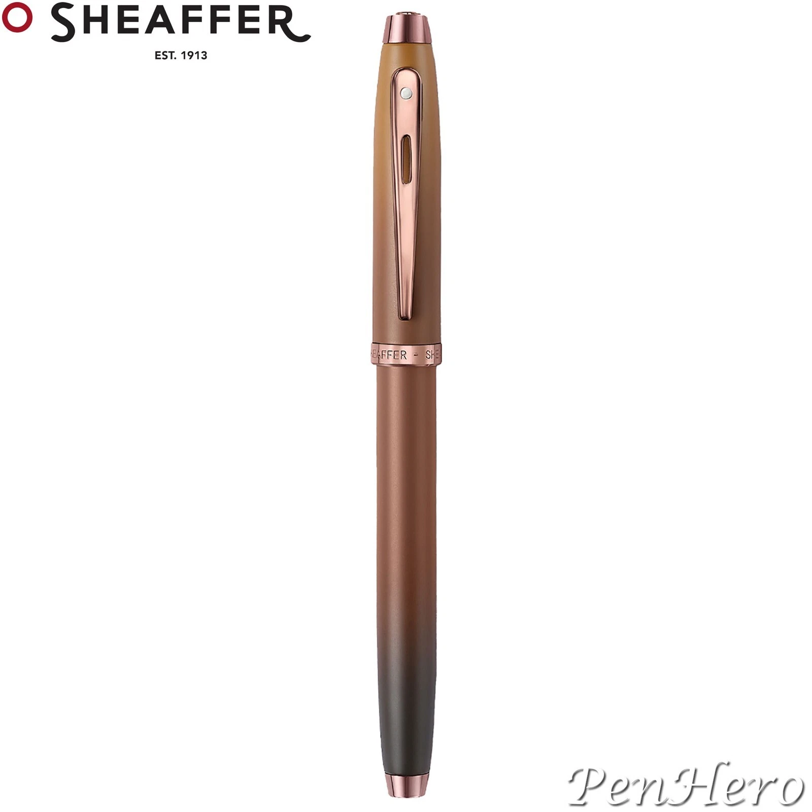 Sheaffer 100 Coffee Edition Matte Brown Fountain Pen w/Regal Brown Trim Medium - Picture 3 of 6
