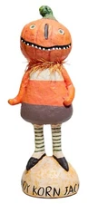 DEBRA SCHOCH Halloween KANY KORN JACK American Folk Art Paper Mache Decor