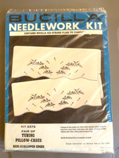 BUCILLA Needlework Kit 2372 2 Tubing PIllow-Cases NIP VINTAGE