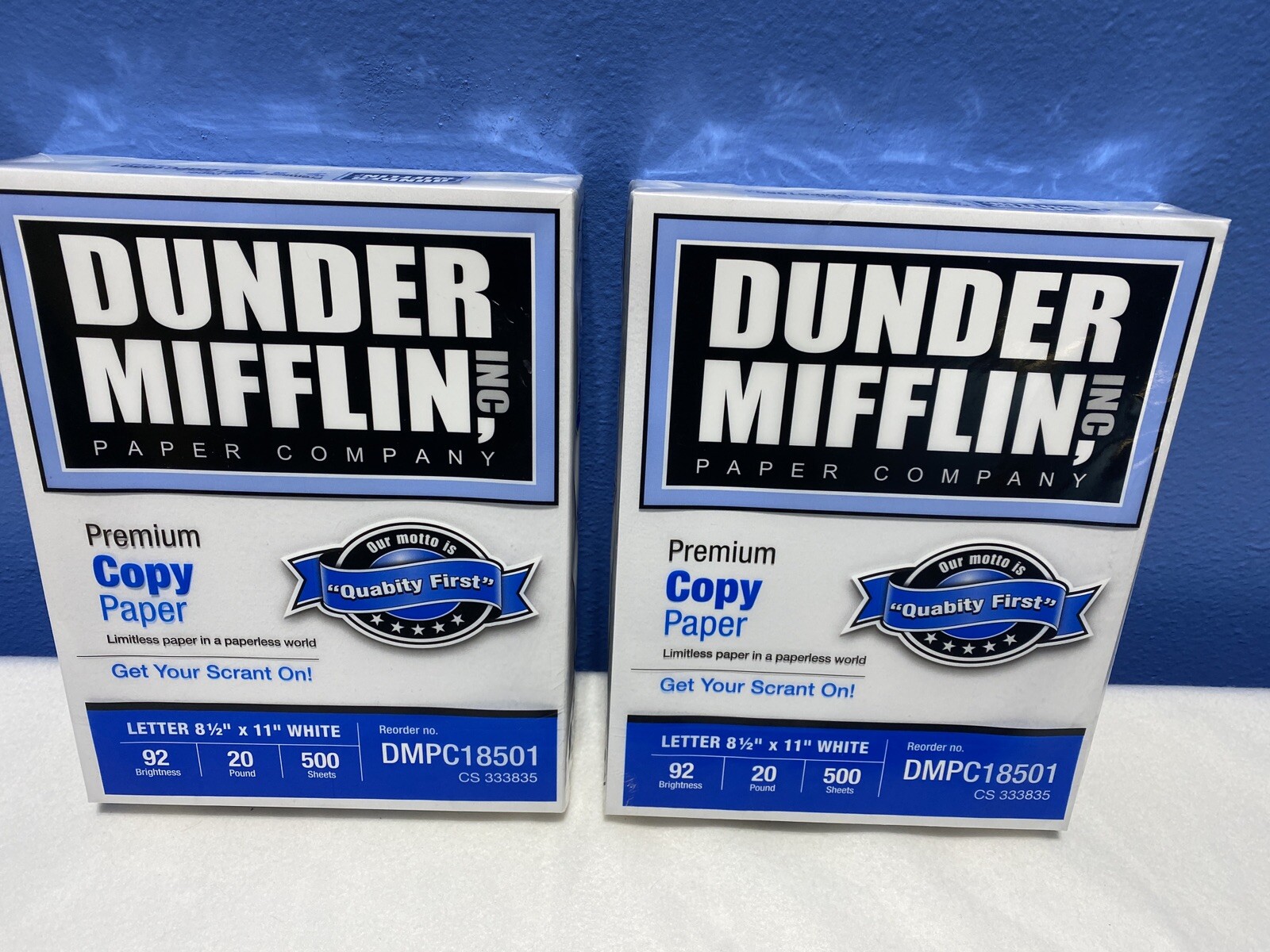 Dunder Mifflin 8.5 x 11 Premium Copy Paper, 20 lbs., 92 Brightness, 500  Sheets/Ream (112358)