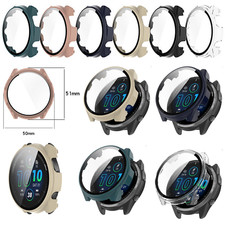 For Garmin Forerunner965 Case Cover Tempered Glass Screen Protector Accessories