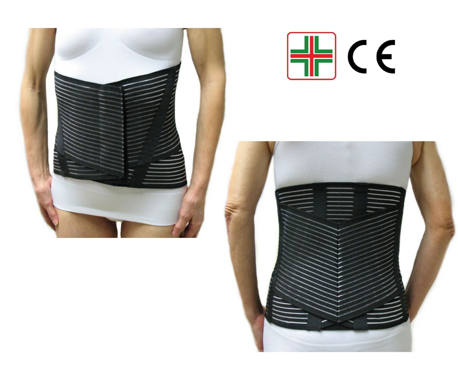 CORSETTO LOMBARE (L) Fascia Cintura Rinforzo a V Busto Ortopedico per la Schiena