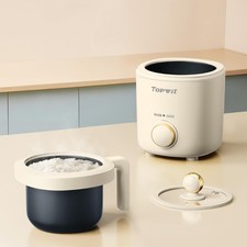 TOPWIT Rice Cooker Small, Mini Rice Cooker 2 Cups Uncooked, 1.2L Portable Ric...
