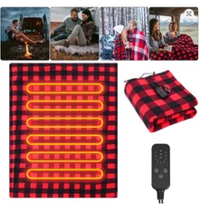 Car Electric Heated Pad 12V Body Warmer Adjustable Temp Camping