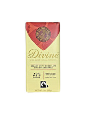 Divine White Chocolate with Strawberries, 25% cocoa - 3.0 oz (85g)