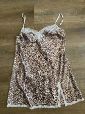 Victoria  s Secret Cheetah Print Lingerie Slip Dress Size Large