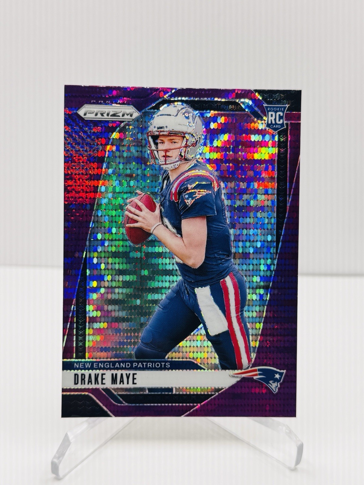 2024 Panini Prizm - Drake Maye Purple Pulsar Prizm RC (329) NE Patriots Rookie