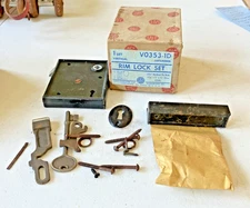 Safe Padlock & Hardware Co Vintage Rim Lock Set V0353-1D-in Original Box-NOS