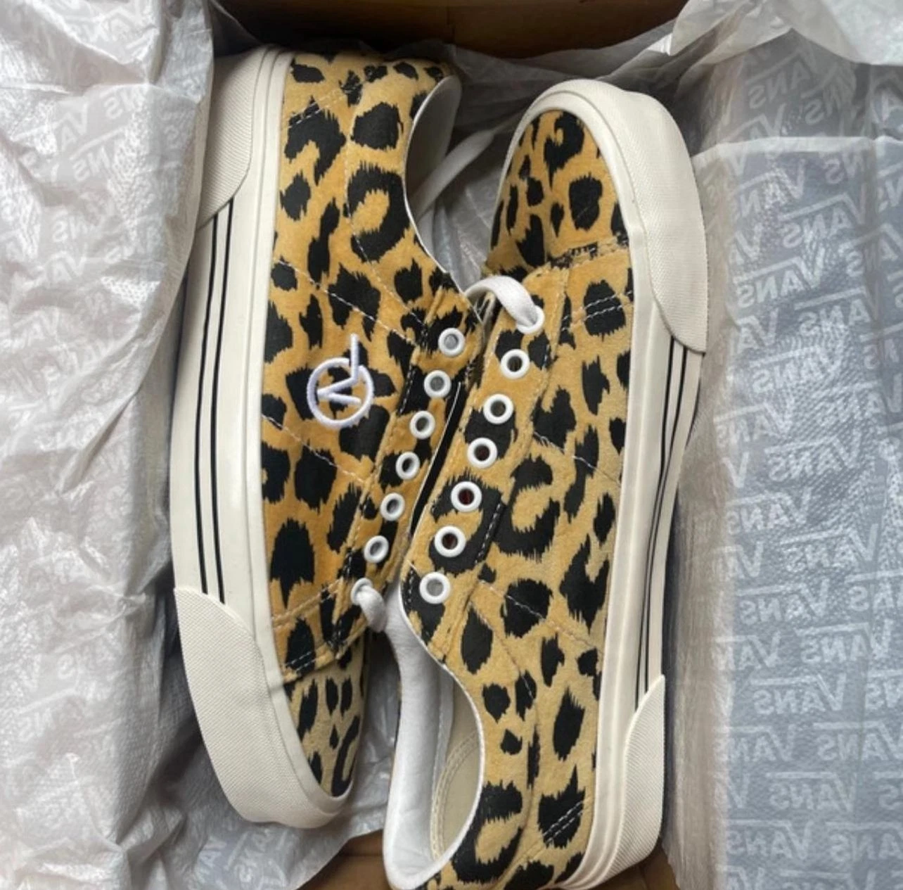 Vans Sid Dx Leopard Og Leop Low Top Sneakers Yellow Black NEW Size UK8.5