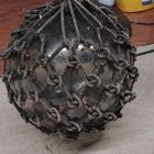 Glass Fishing Float Buoy Ball with Rope Netting - Glass & Rope Float — photo 1