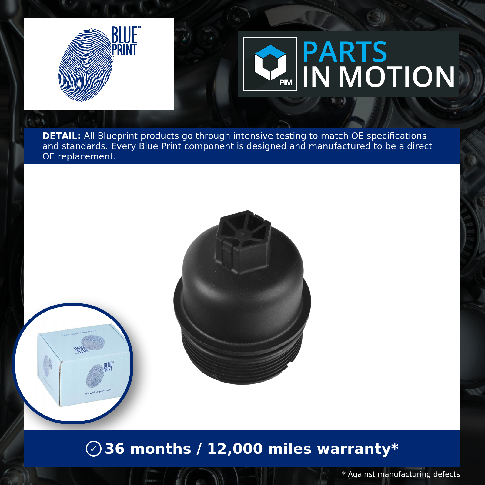 Oil Filter Cap ADBP990007 Blue Print Lid Cover 1520100Q0A 4431216 7701476503 New