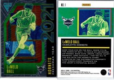 2020-21 Panini Flux Lamelo Ball Rookie Freshman Year Prizm #1 Hornets RC 7511