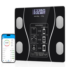 Bluetooth Digital Scales Weighing Smart Body Fat BMI Monitor 400LBS W/ Battery
