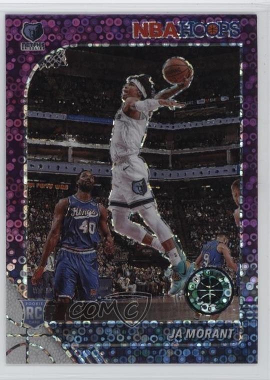 2019-20 Panini NBA Hoops Premium Stock Purple Disco Prizm Ja Morant #259 1k9t