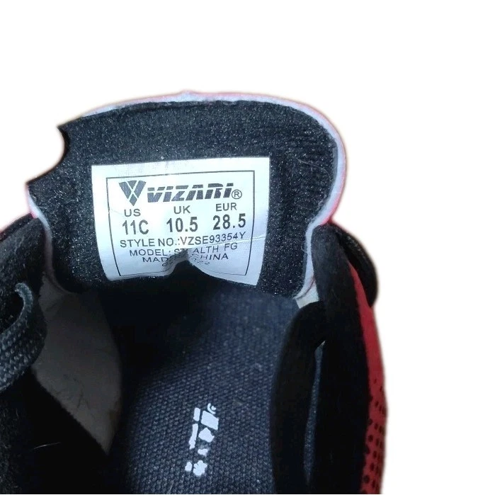 Vizari Youth Size 11C Pink/Black Soccer Shoes - Image 3 of 4