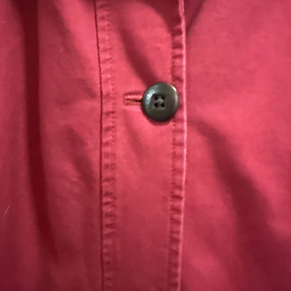 Abrigo chaqueta vintage LL Bean Chore granero campo para mujer largo rojo acolchado forrado Foto 4 de 4