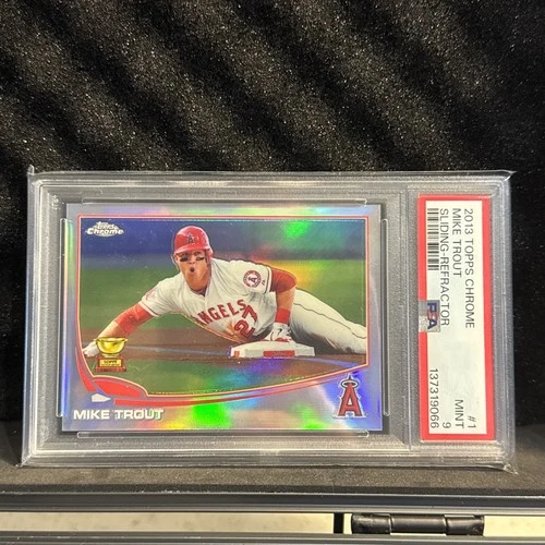 MIKE TROUT 2013 Topps Chrome #1 PSA 9 Mint Refractor Los Angeles Angels