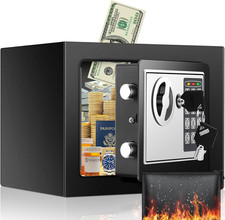 Mini Safe Vault for Home Digital Safe with Spare Key Removable Re