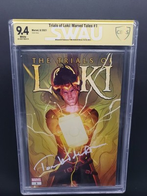 TOM HIDDLESTON AUTOGRAPH SIGNED TRIALS OF LOKI MARVEL TALES #1 COMIC CBCS THOR 