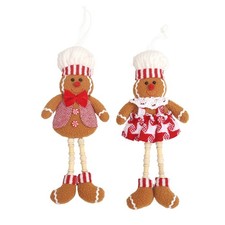 2PCS Gingerbread Ornaments Christmas Gingerbread Ornaments Hanging6610