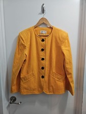 Vintage Lilli Ann Ultra Suede Blazer, Mustard/gold Size  Pls See Measurements