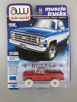Auto World CHASE Muscle Trucks 1978 Chevrolet K10 Silverado Fleetside 1:64