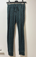 Hunkemöller Mädchen Schlafanzug-Hose grün mit Schwarzen Punkten Gr. S