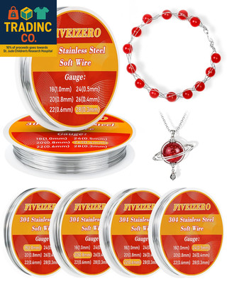 Stainless Steel Wire for Jewelry Making,Include 18/20/22/24/26/28 Gauge 304 Stai