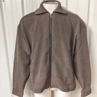 Illicit Bloc Mens Drill Jacket Washed Brown (V1) 100% Italian Ribbed Nylon Boxy