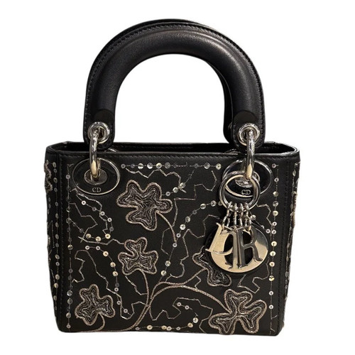 DIOR Lady Mini Black Leather Shoulder Bag #OKB1940