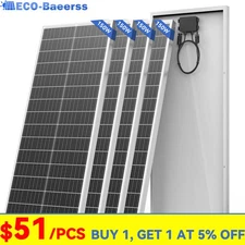 150W 300W 450W 600W Solar Panel 12V Mono Battery RV PV Marine Off-Grid Charger