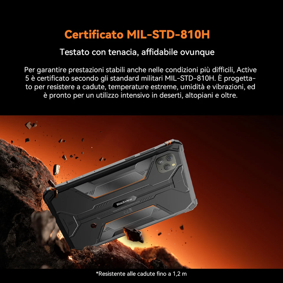 Blackview Active 5 Rugged Tablet Android 15 6600mAh 8.68" 24GB+128GB Gemini AI - Immagine 4 di 4