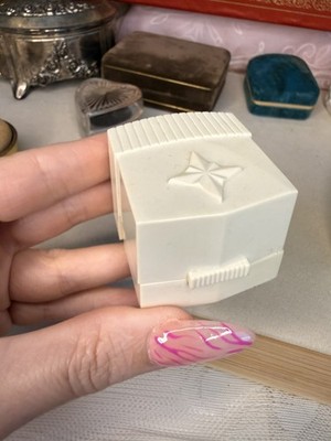 Vintage Celluloid Ring Presentation Box Jewelry Gift Box Blue Sponge Insert USA