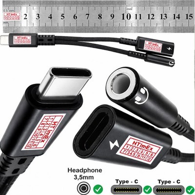schwarz Audio Aux Adapter USB C Kabel Kopfhörer komp. mit Sony Xperia 1 Mark III