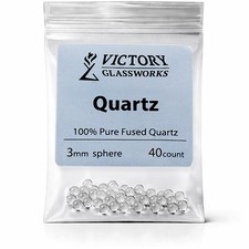 Clear Quartz Balls 3mm Pack 40 Optical Grade Fused Silica Glass Spheres No Hole