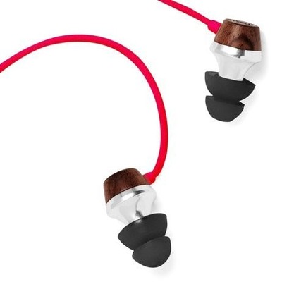 Symphonized ALN Red Wood In-Ear Headphones, Noise-Isolating Earbuds with Mic