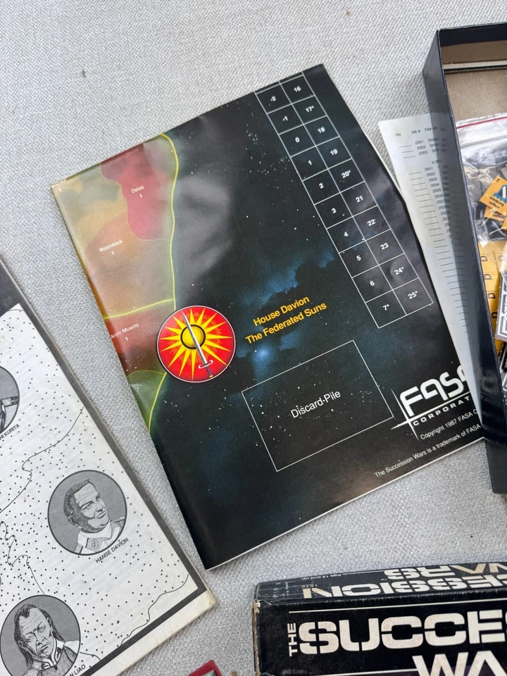 FASA Corporation Vintage 1987 Battletech Succession Wars Game Complete with Box - Image 3 of 4