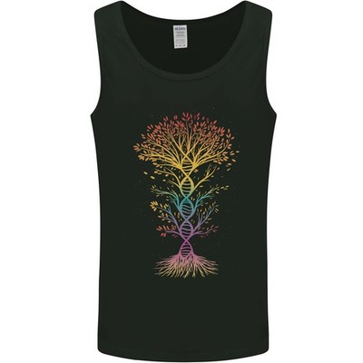 Bunt DNA Tree Biologie Wissenschaft Herren Tanktop