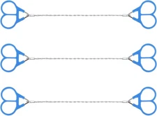 3 Pack Metal Wire Saw,Stainless Steel Cable Saw,Portable String Saws with Plasti