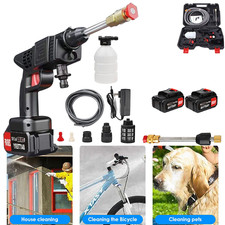 Portable Cordless Electric High Pressure Water Spray Gun Car Washer Cleaner Tool