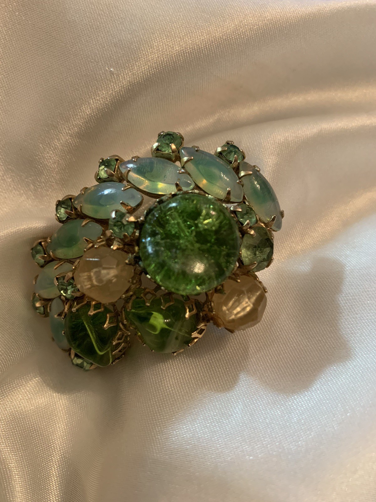 Large Exceptional Vintage Translucent Iridescent … - image 1