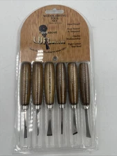 RAMELSON 6 PC. WOOD Carving Tool Set Hardwood Handles 116R Gouge, U, Chisel, V