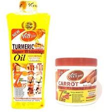 Veet Gold Carrot Brightening Body Cream 500 Turmeric Oil 1000ml