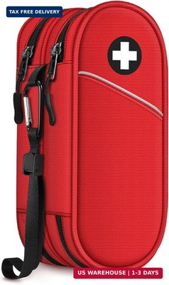 SITHON Double-Layer Epipen Carrying Case, Travel Medication Organizer Bag Emerge