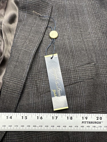 NEW Joseph & Feiss Blazer Men 48R Brown Glen Plaid 100% wool Suit Jacket NWT - Picture 7 of 12