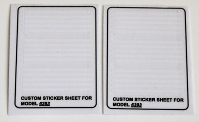 2x Ersatz Custom Aufkleber Sticker für 6393 Replacement Sticker Sheet for 6393