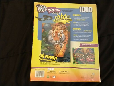 New & Sealed. 3D Color View Puzzle. River Tiger. 1000 pcs. 20x27. 2010